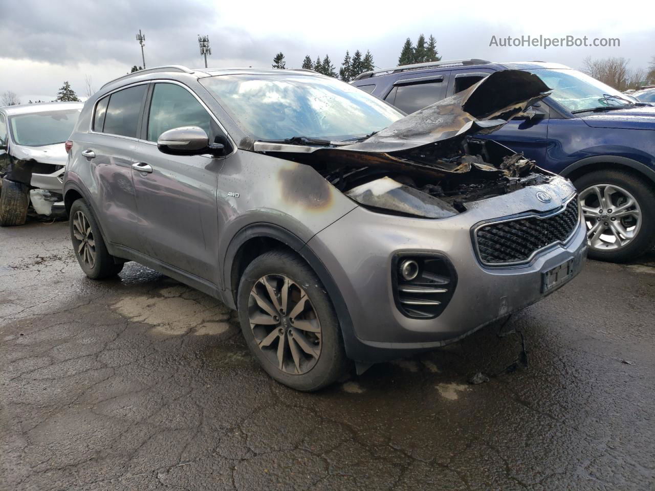 2017 Kia Sportage Ex Gray vin: KNDPNCAC0H7097584