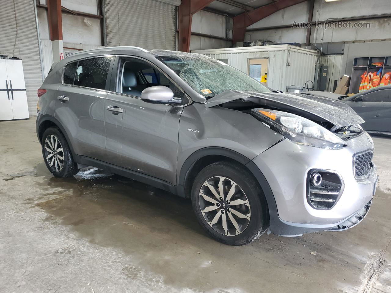 2017 Kia Sportage Ex Gray vin: KNDPNCAC1H7058003