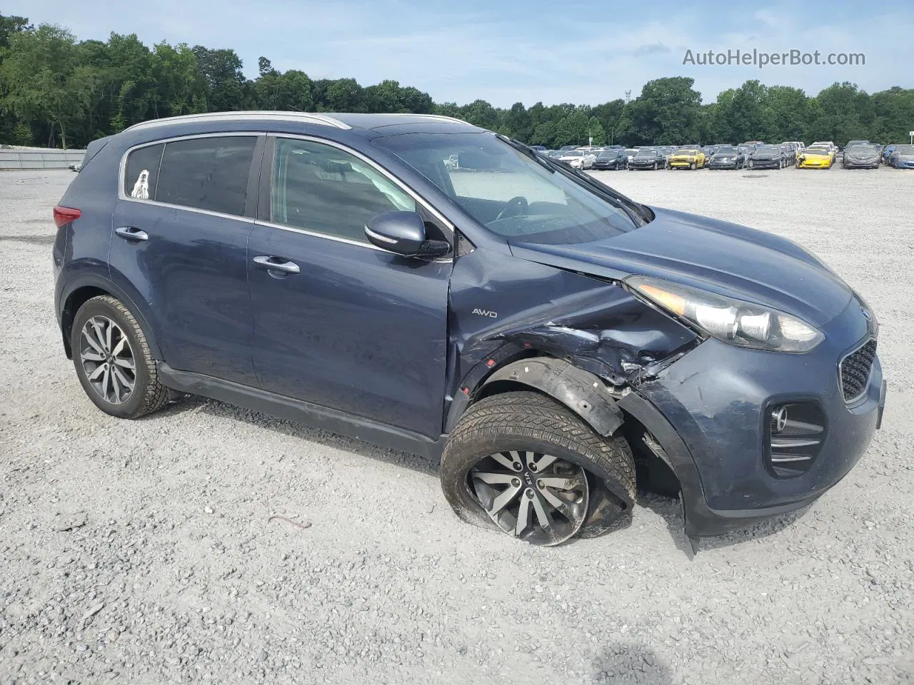 2017 Kia Sportage Ex Blue vin: KNDPNCAC2H7058883