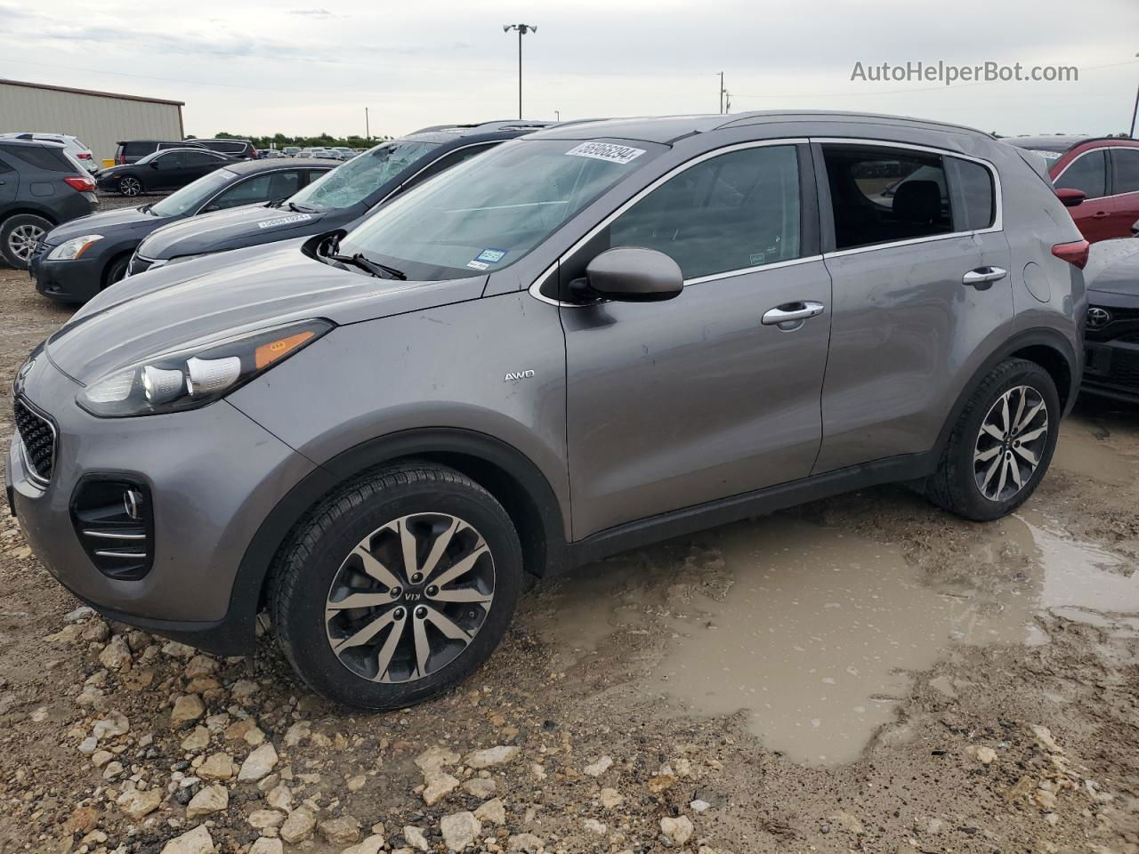 2017 Kia Sportage Ex Gray vin: KNDPNCAC2H7069107