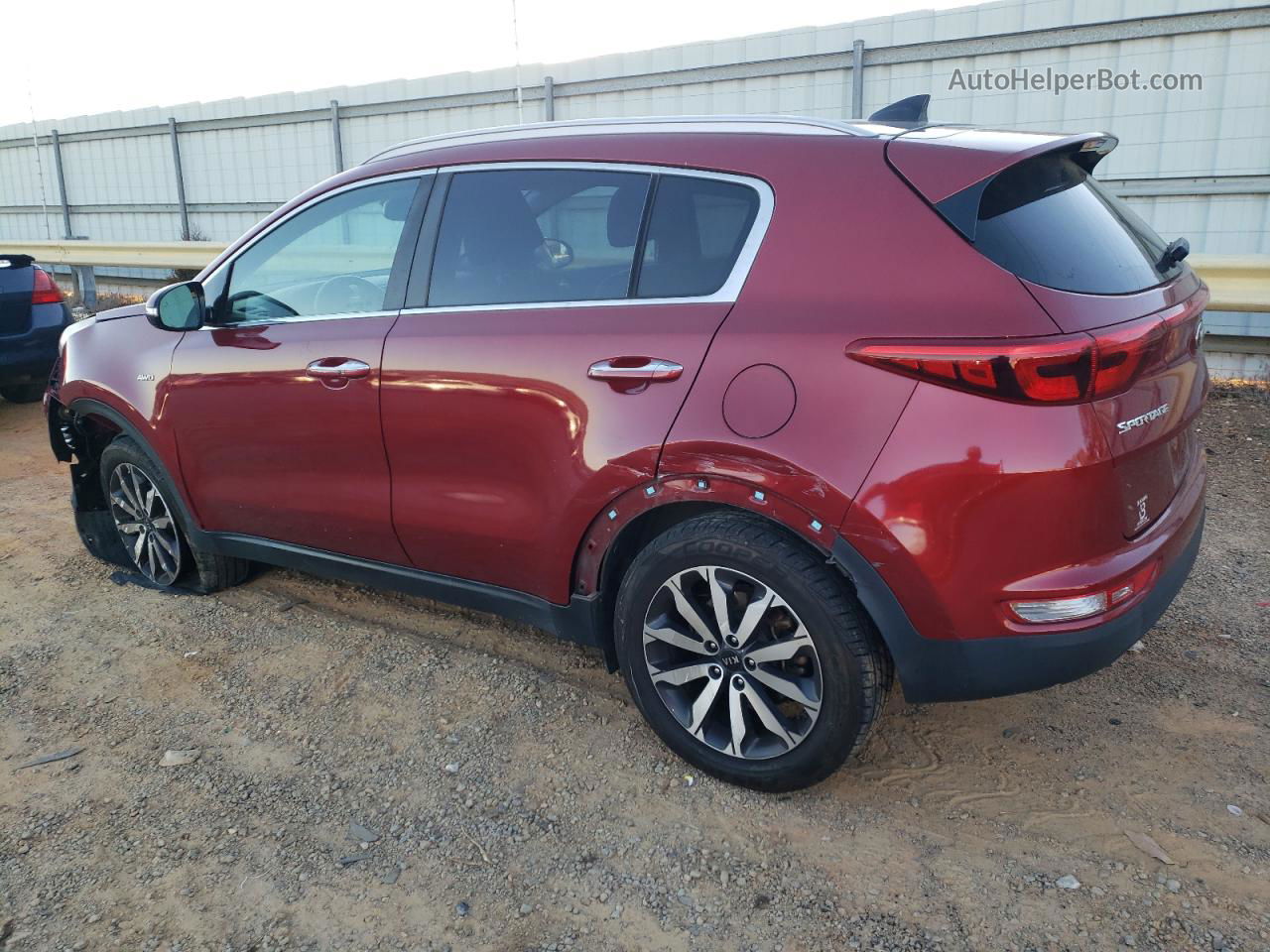 2017 Kia Sportage Ex Красный vin: KNDPNCAC2H7249431