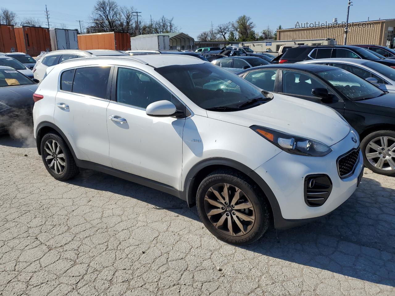 2017 Kia Sportage Ex White vin: KNDPNCAC3H7139746