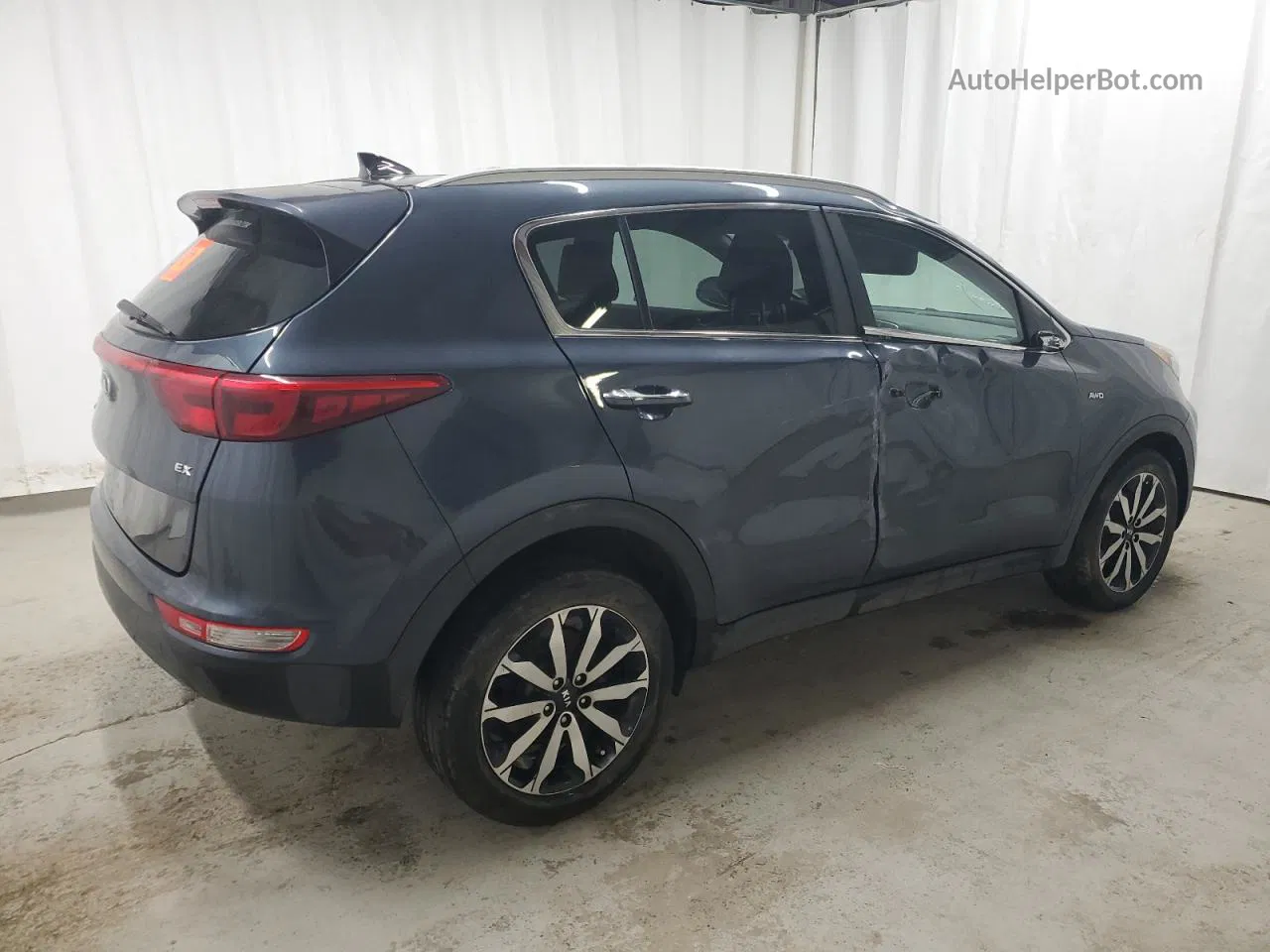 2017 Kia Sportage Ex Синий vin: KNDPNCAC4H7140923