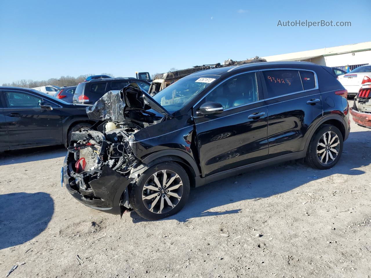 2017 Kia Sportage Ex Черный vin: KNDPNCAC6H7169615