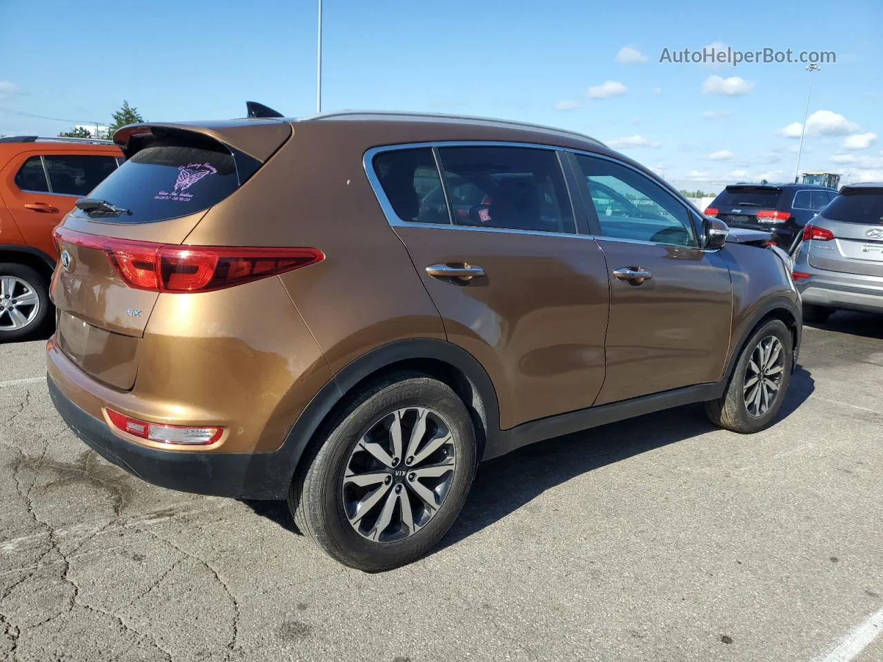 2017 Kia Sportage Ex Коричневый vin: KNDPNCAC6H7292248