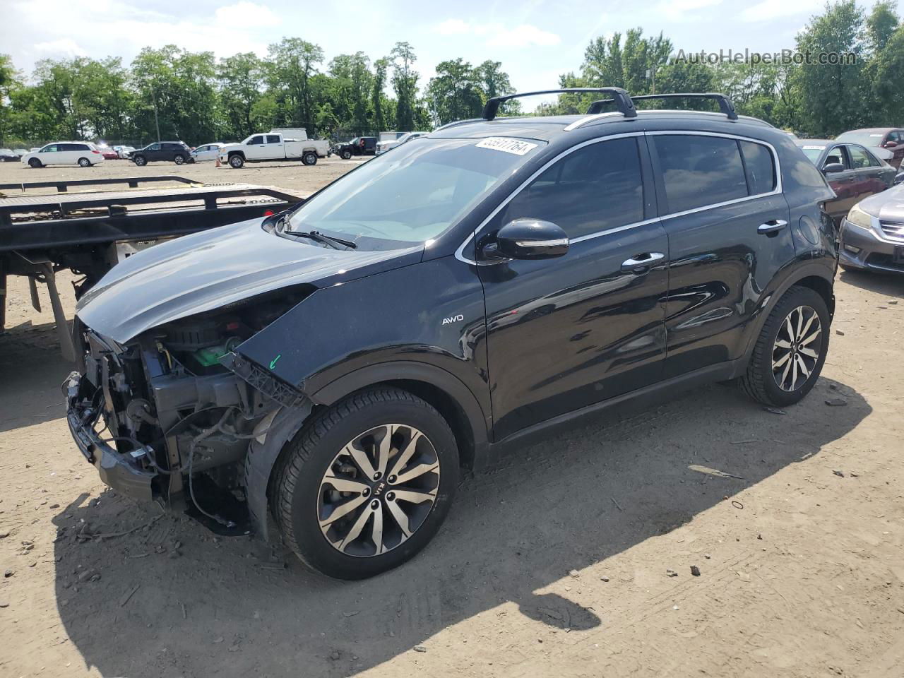 2017 Kia Sportage Ex Black vin: KNDPNCAC7H7169915