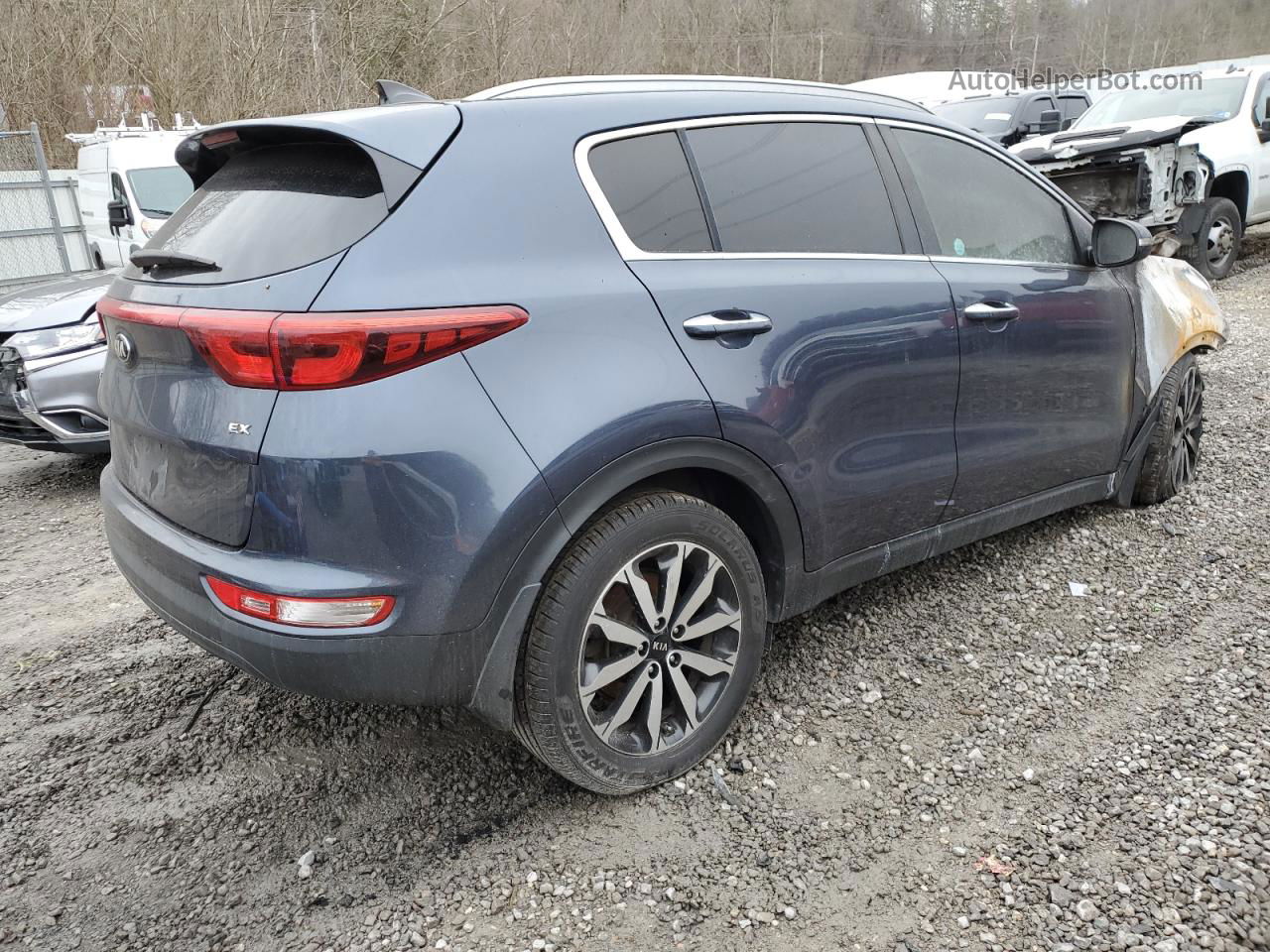 2017 Kia Sportage Ex Blue vin: KNDPNCAC7H7282389