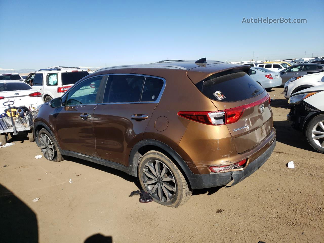 2017 Kia Sportage Ex Brown vin: KNDPNCAC7H7291027