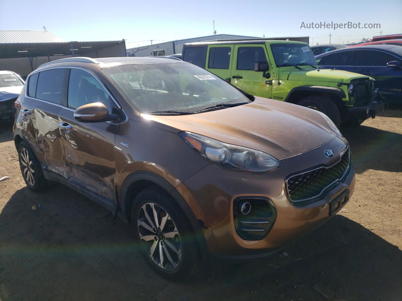 2017 Kia Sportage Ex Brown vin: KNDPNCAC7H7291027