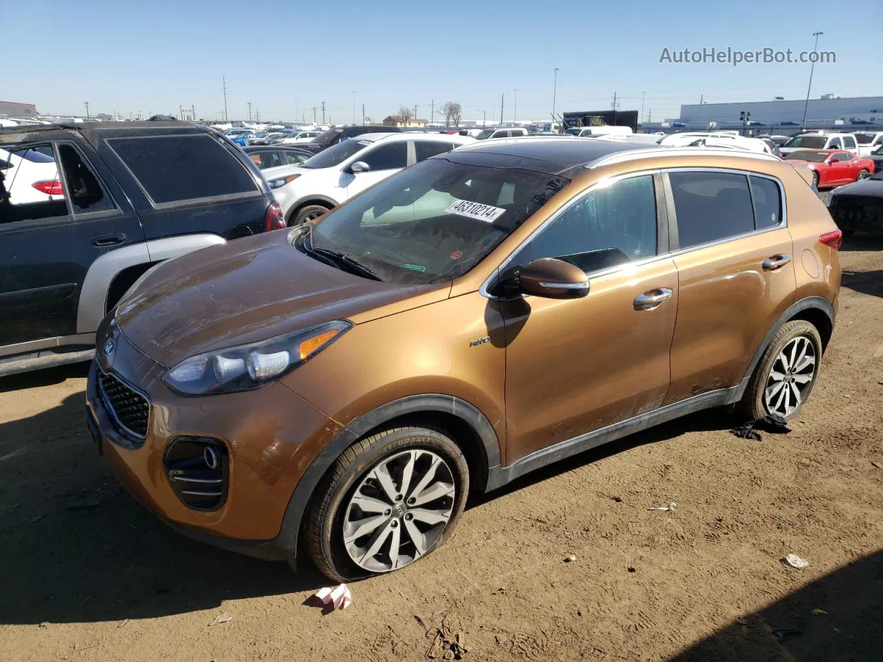 2017 Kia Sportage Ex Brown vin: KNDPNCAC7H7291027