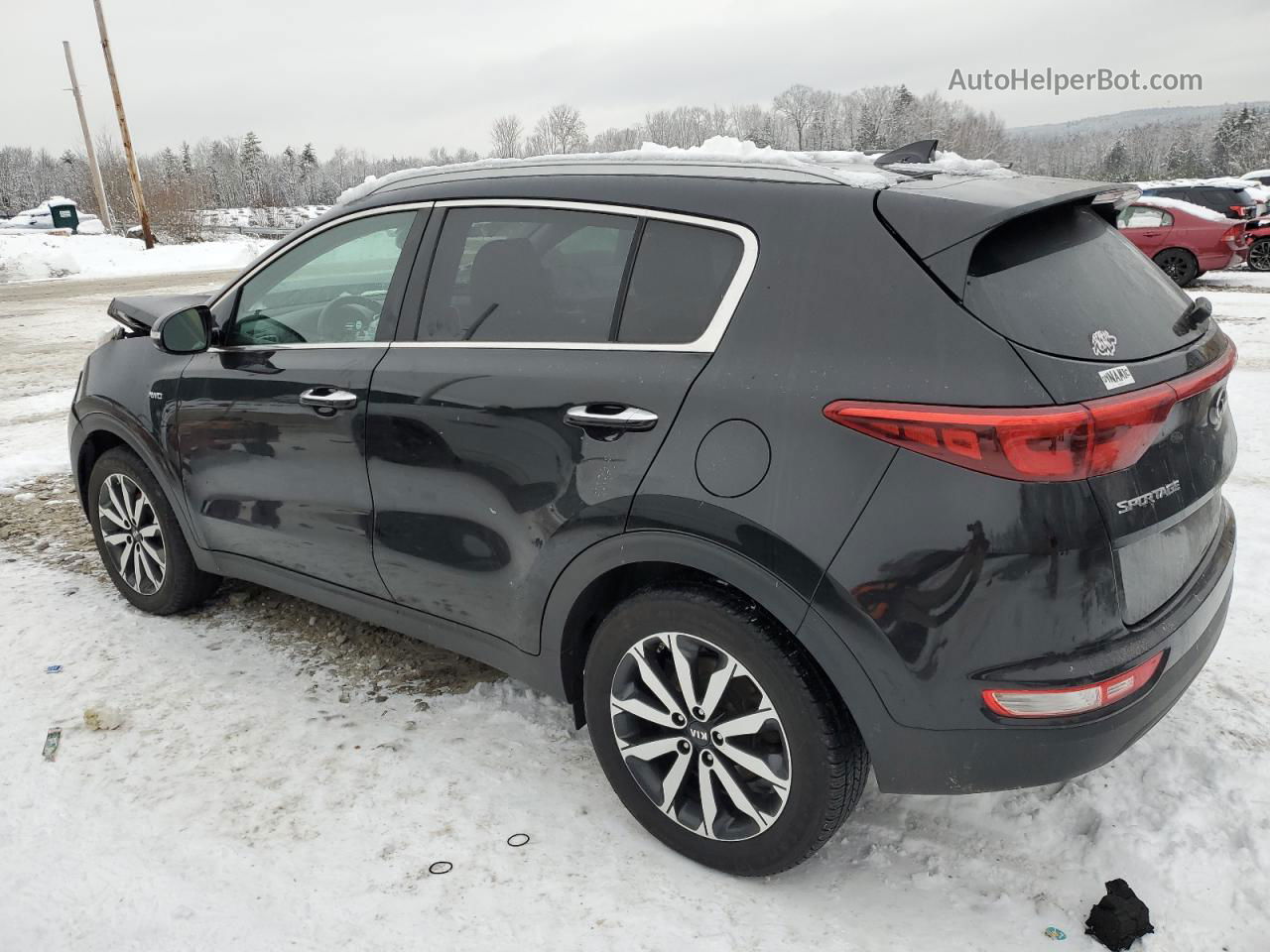 2017 Kia Sportage Ex Черный vin: KNDPNCAC8H7185637