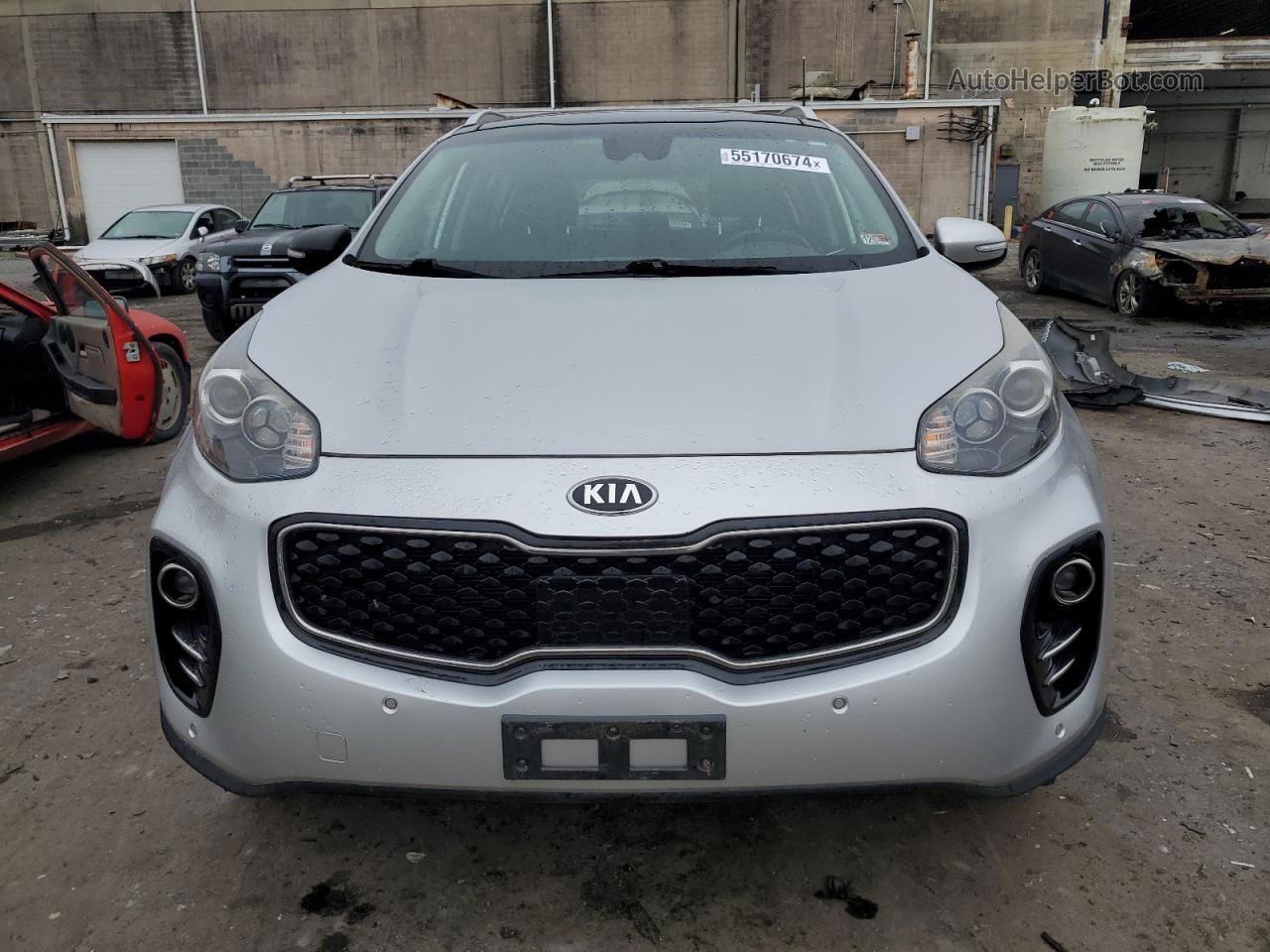 2017 Kia Sportage Ex Серебряный vin: KNDPNCAC9H7105990