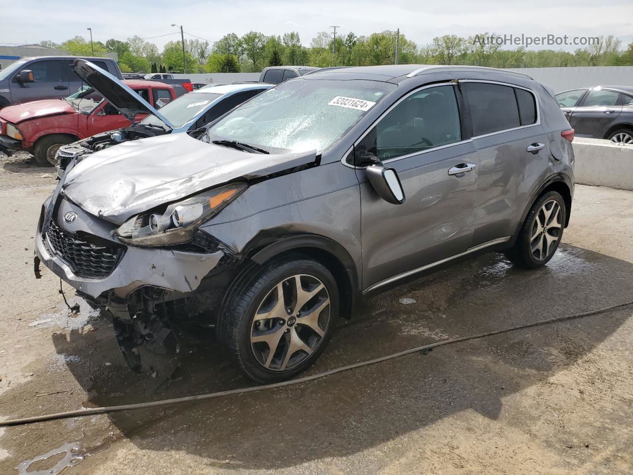 2017 Kia Sportage Sx Gray vin: KNDPR3A60H7222517