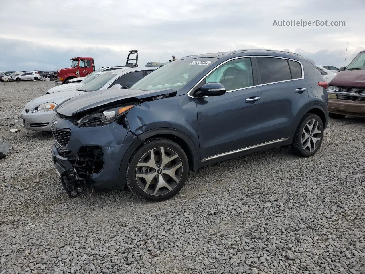 2017 Kia Sportage Sx Blue vin: KNDPR3A65H7184816