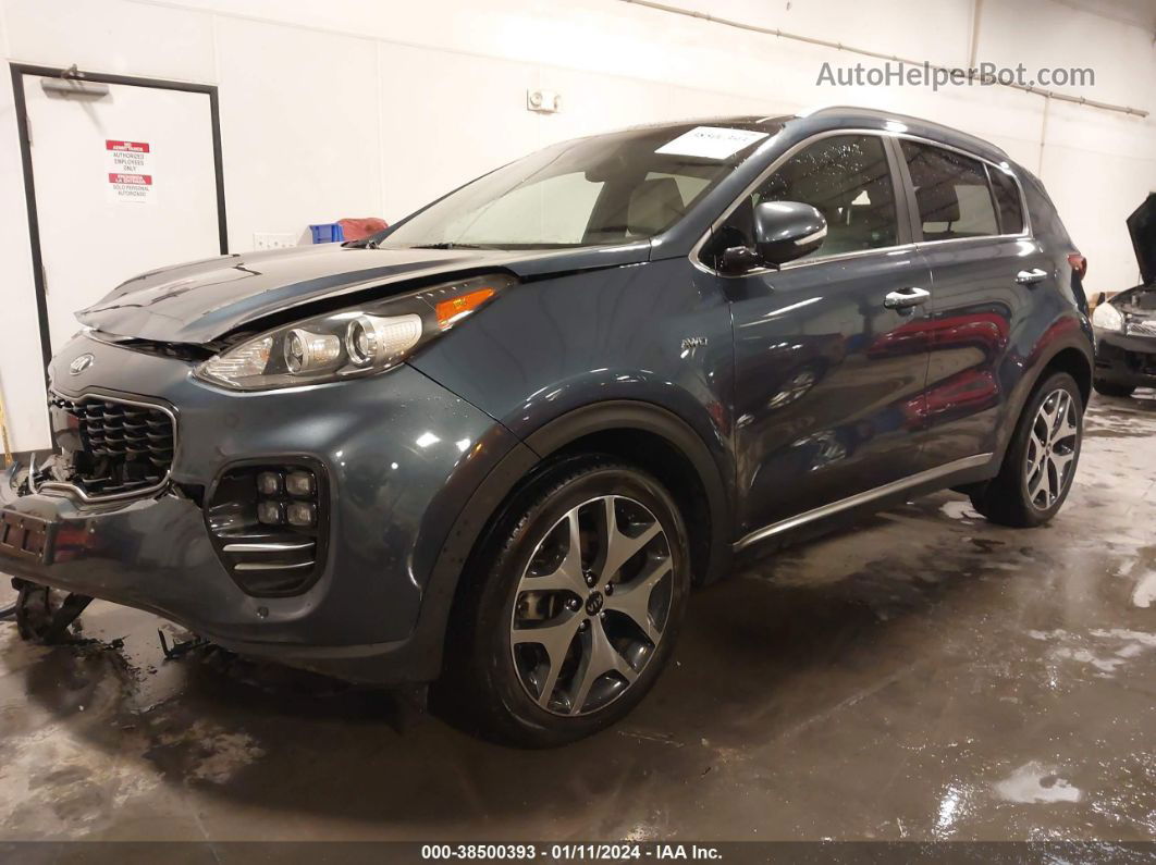 2017 Kia Sportage Sx Turbo Blue vin: KNDPRCA61H7250634