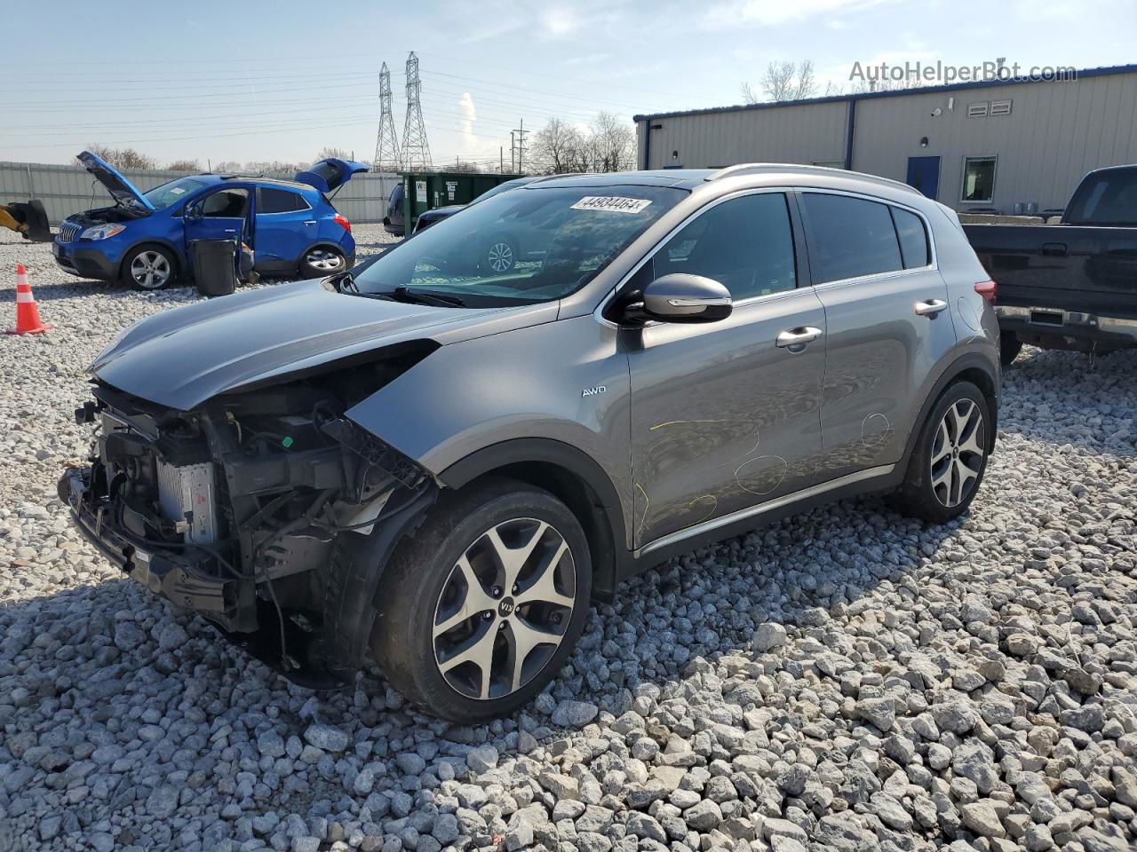 2017 Kia Sportage Sx Серебряный vin: KNDPRCA66H7157575