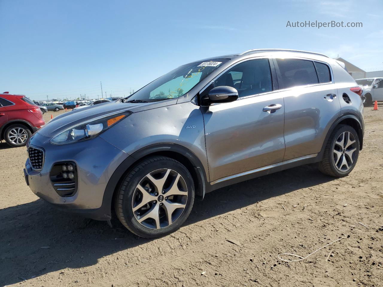 2017 Kia Sportage Sx Gray vin: KNDPRCA6XH7148264