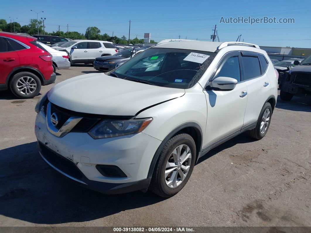 2016 Nissan Rogue Sv White vin: KNMAT2MT0GP598393