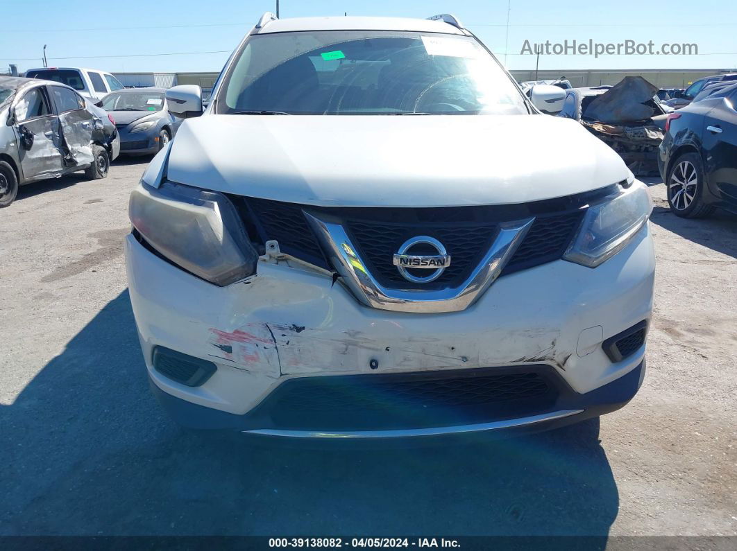 2016 Nissan Rogue Sv White vin: KNMAT2MT0GP598393