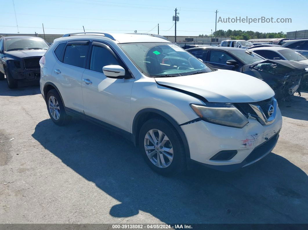 2016 Nissan Rogue Sv White vin: KNMAT2MT0GP598393