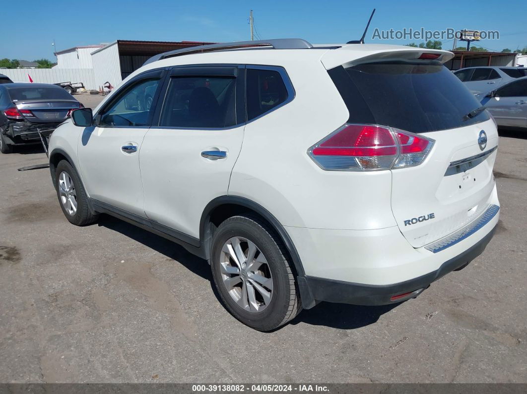 2016 Nissan Rogue Sv White vin: KNMAT2MT0GP598393