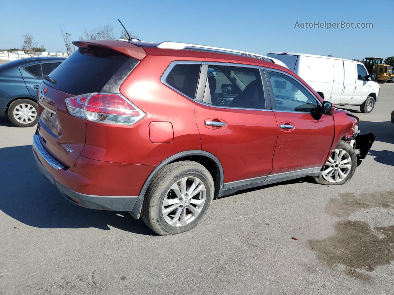 2016 Nissan Rogue S Red vin: KNMAT2MT0GP598555