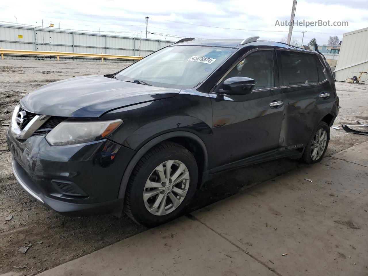 2016 Nissan Rogue S Черный vin: KNMAT2MT0GP616407