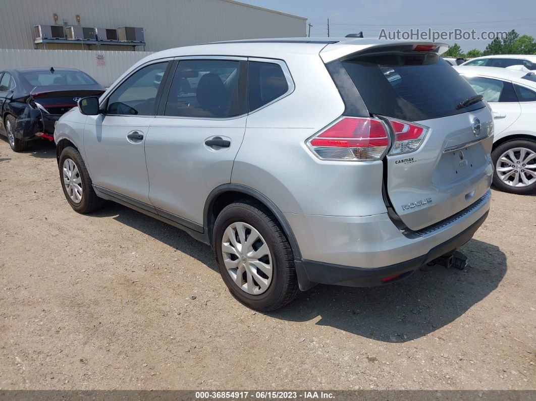 2016 Nissan Rogue S Серебряный vin: KNMAT2MT0GP622739