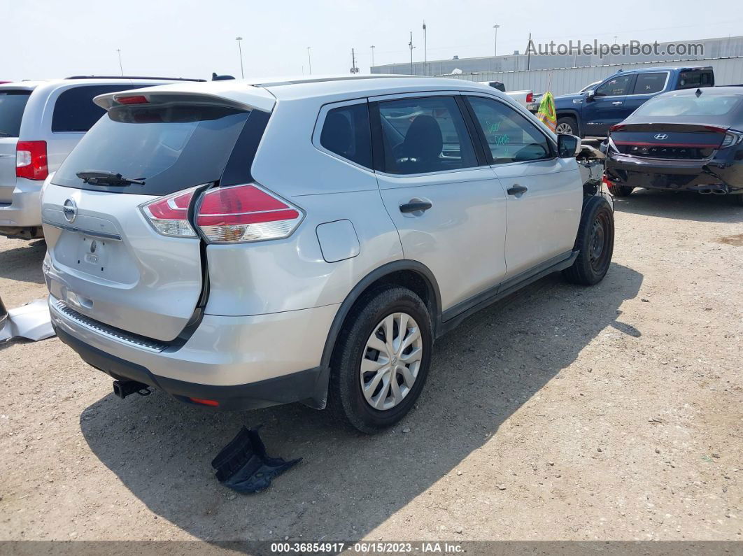 2016 Nissan Rogue S Серебряный vin: KNMAT2MT0GP622739