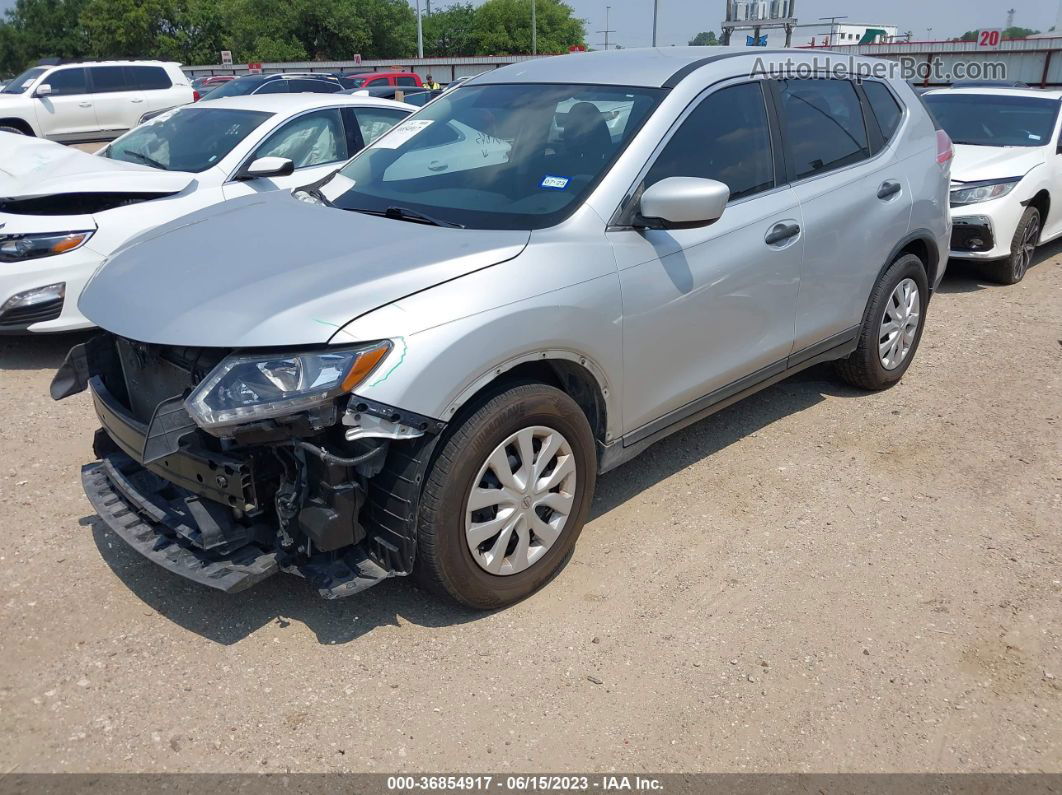 2016 Nissan Rogue S Silver vin: KNMAT2MT0GP622739