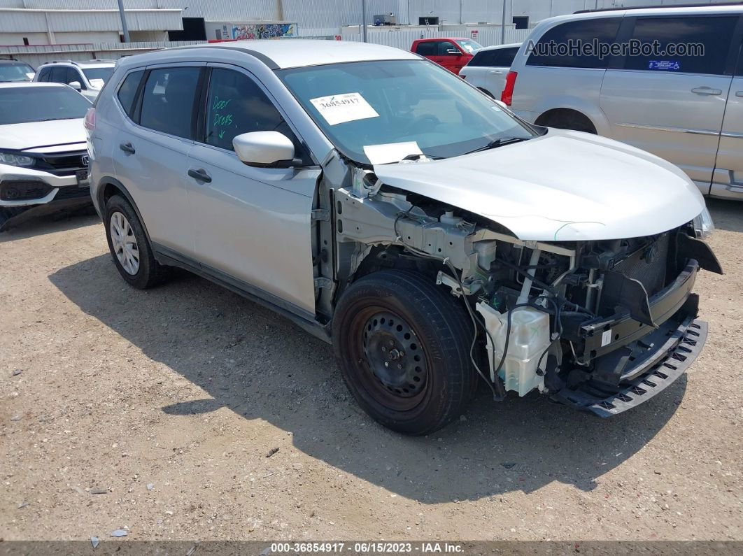 2016 Nissan Rogue S Silver vin: KNMAT2MT0GP622739