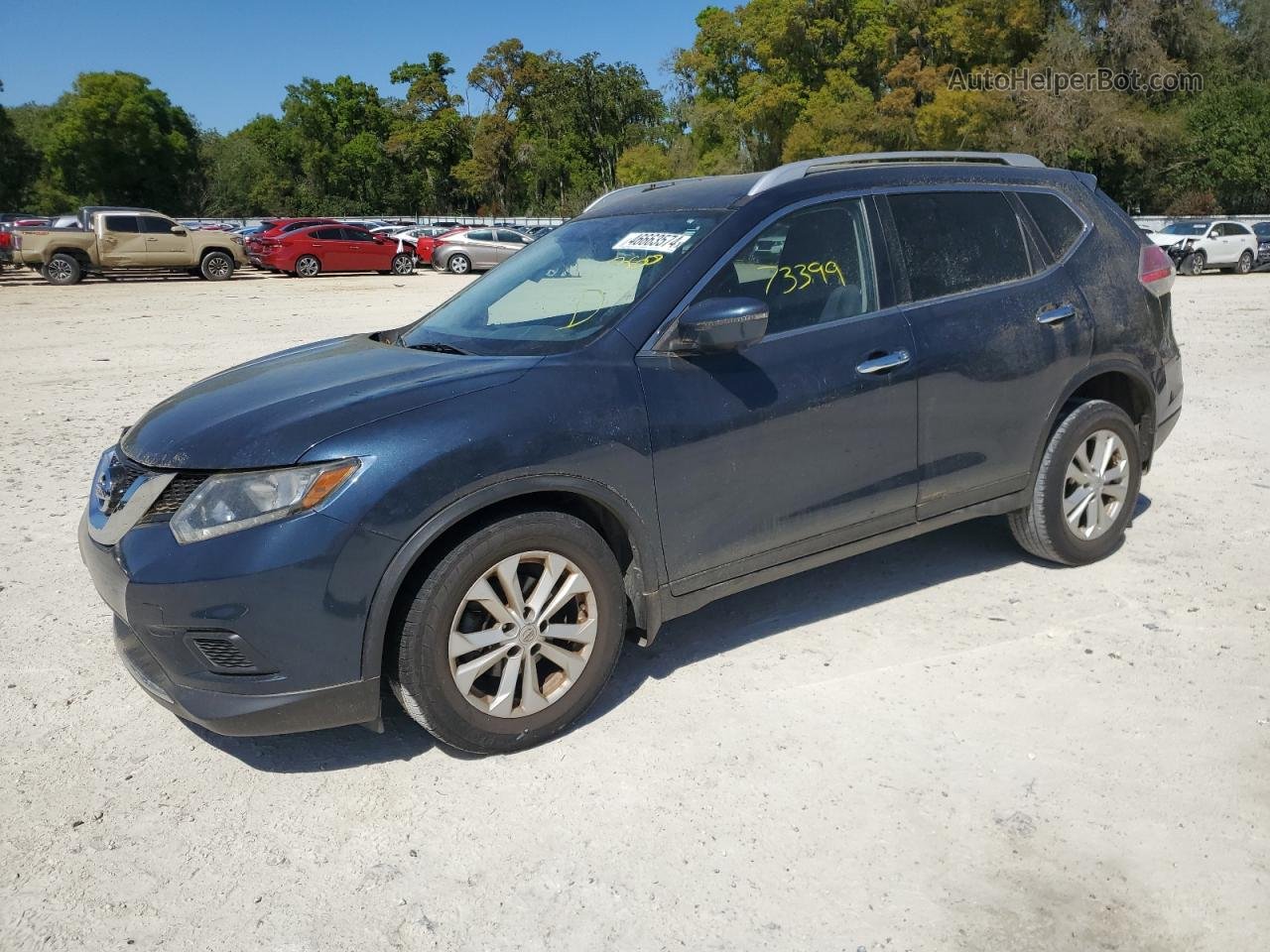 2016 Nissan Rogue S Blue vin: KNMAT2MT0GP636401