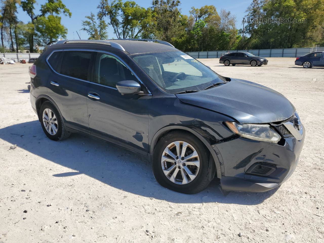 2016 Nissan Rogue S Blue vin: KNMAT2MT0GP636401