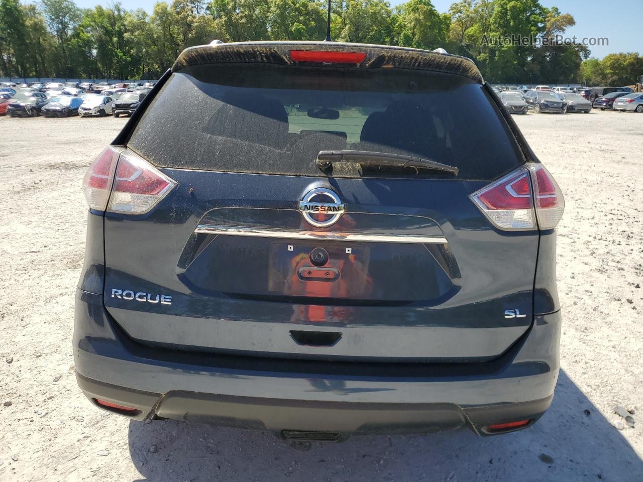 2016 Nissan Rogue S Синий vin: KNMAT2MT0GP636401