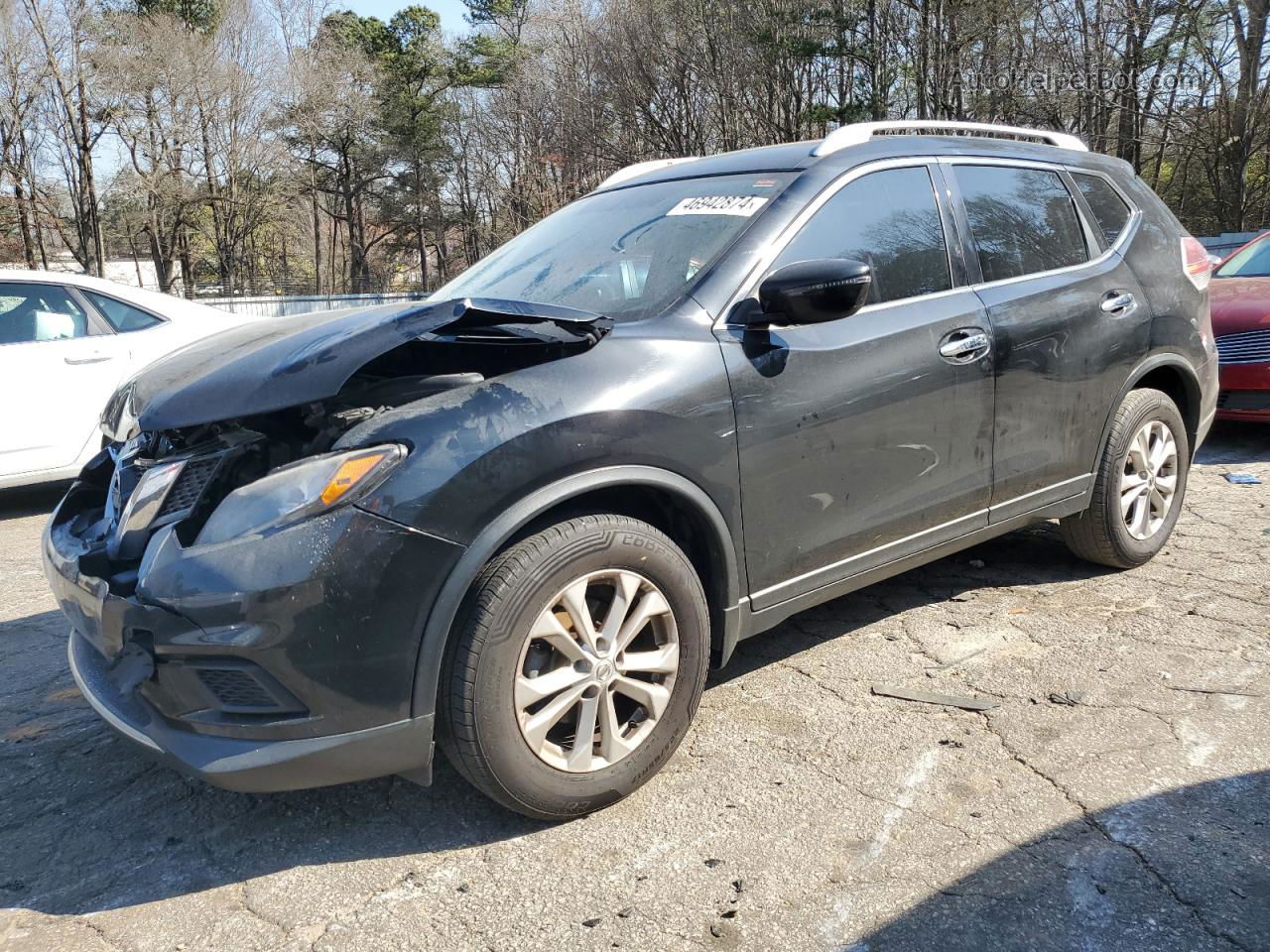 2016 Nissan Rogue S Black vin: KNMAT2MT0GP665803