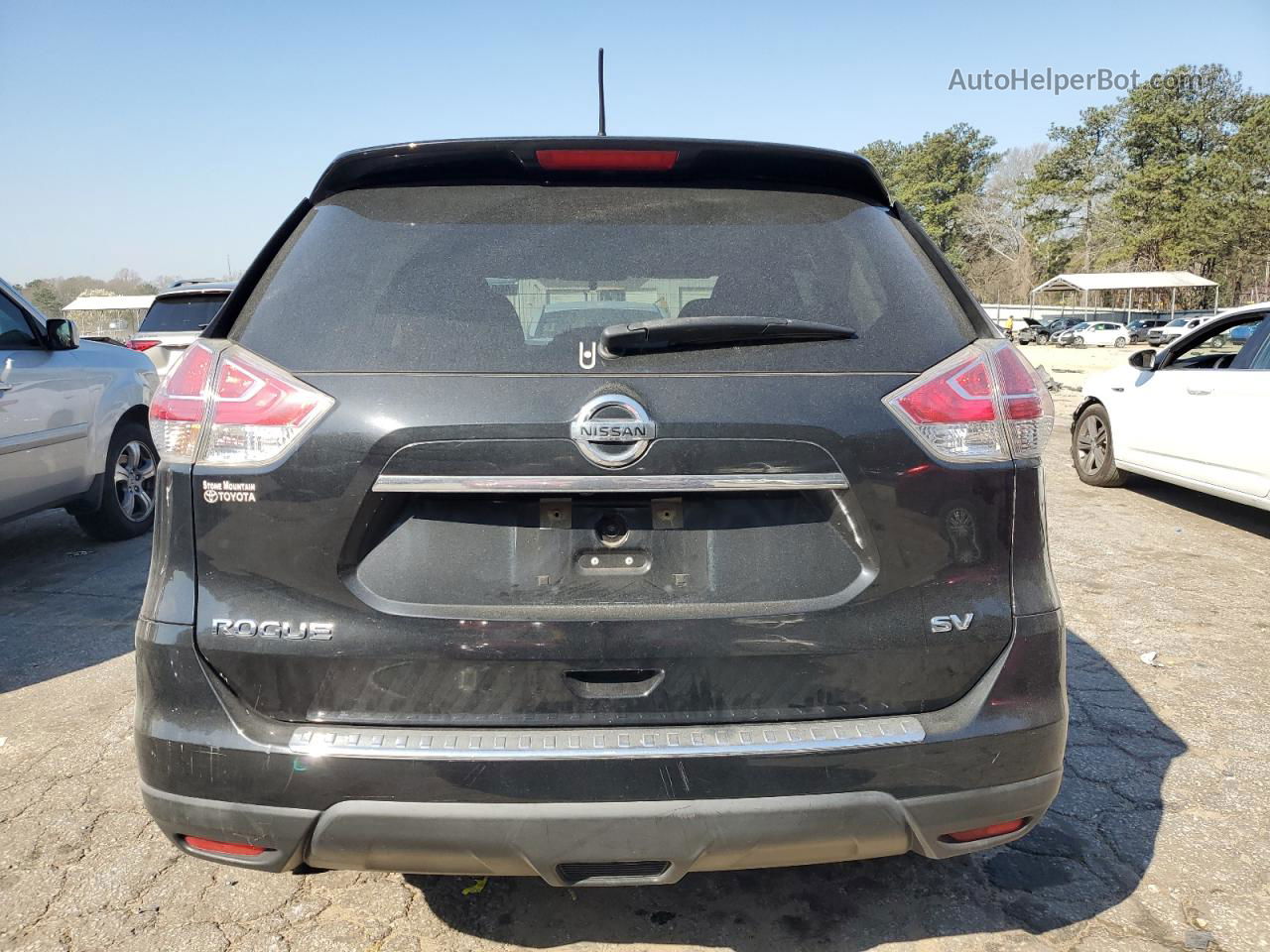 2016 Nissan Rogue S Черный vin: KNMAT2MT0GP665803