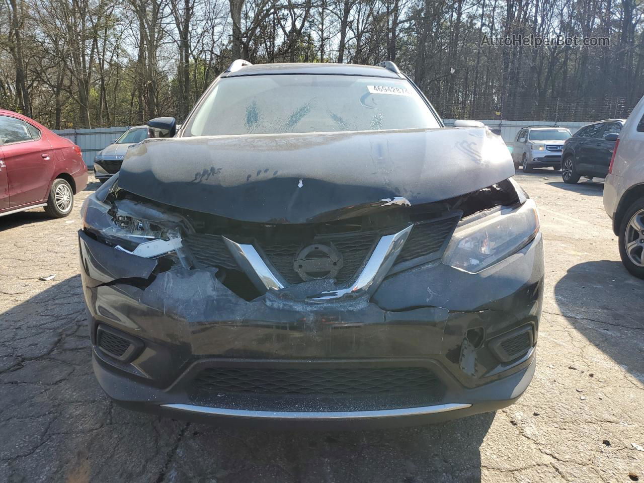 2016 Nissan Rogue S Черный vin: KNMAT2MT0GP665803