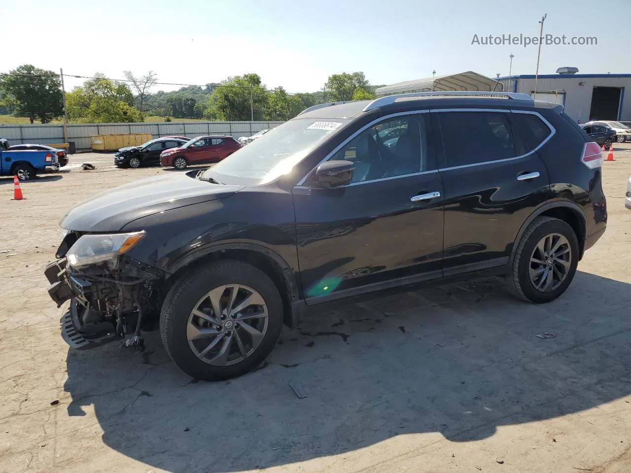 2016 Nissan Rogue S Black vin: KNMAT2MT0GP699689