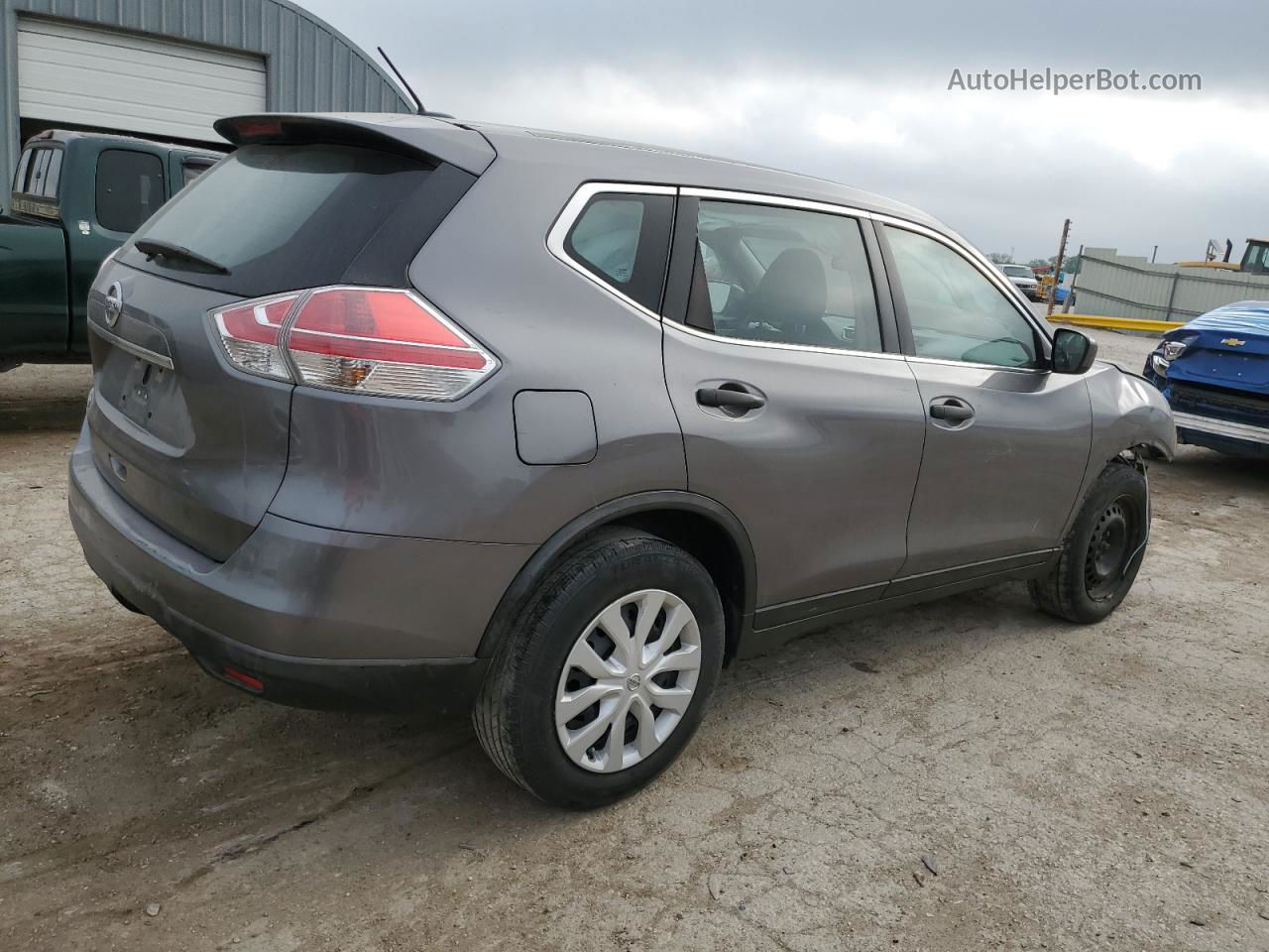 2016 Nissan Rogue S Gray vin: KNMAT2MT0GP702400