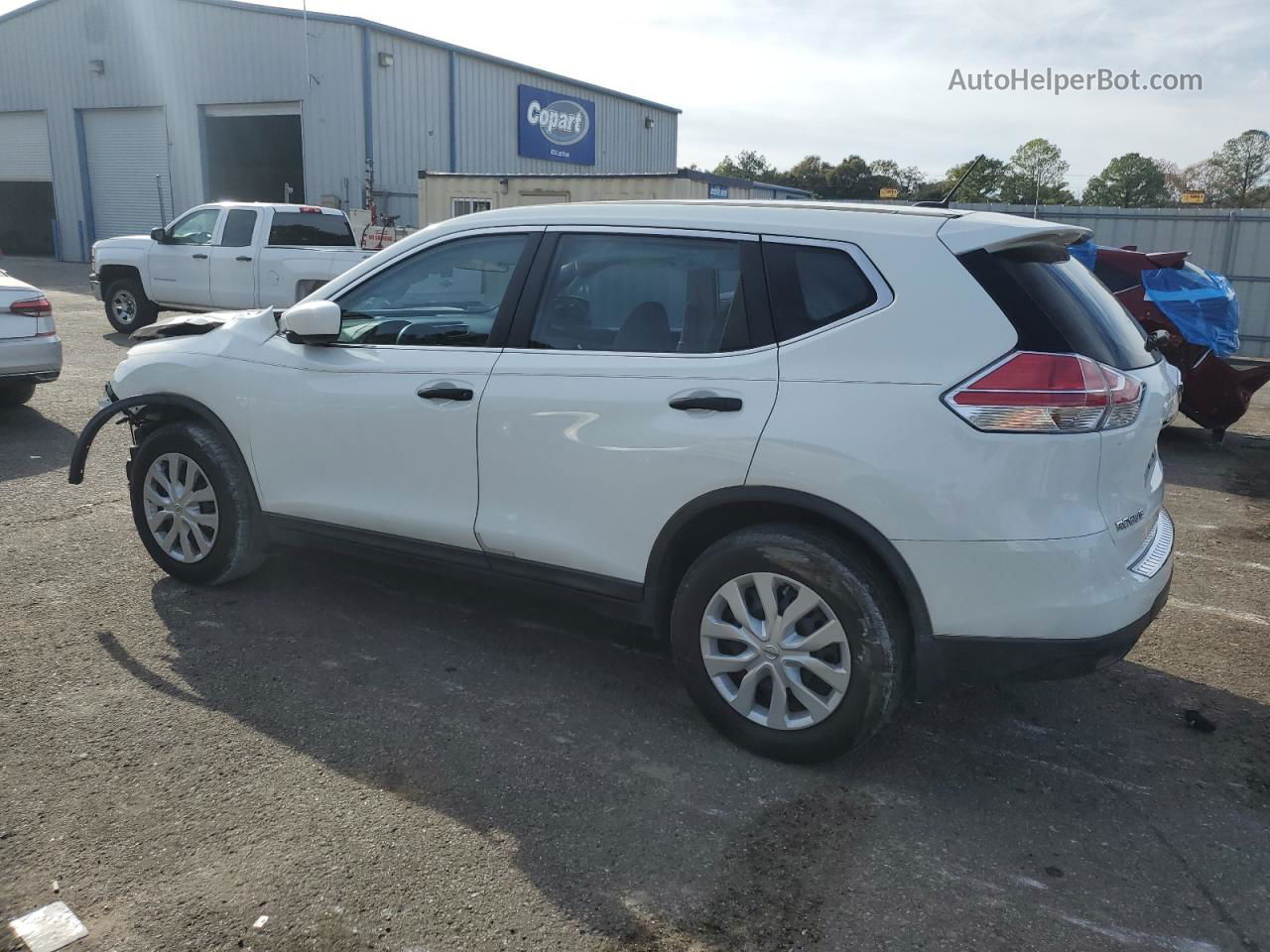 2016 Nissan Rogue S White vin: KNMAT2MT1GP614259