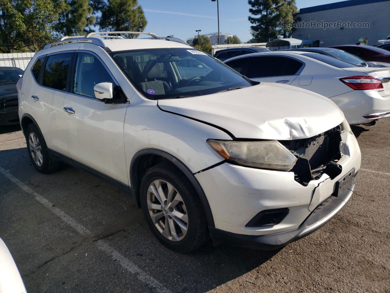 2016 Nissan Rogue S White vin: KNMAT2MT1GP618327