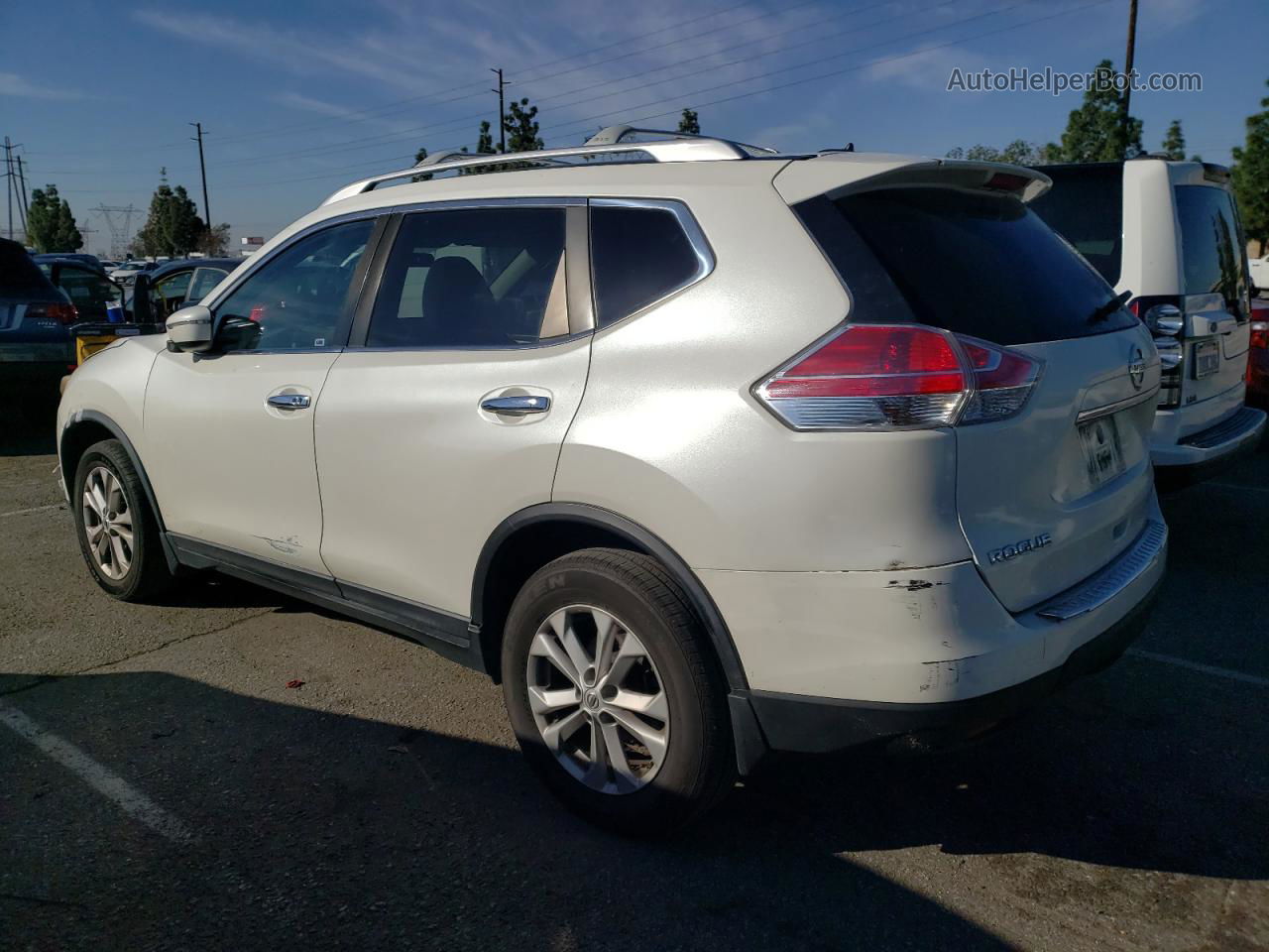 2016 Nissan Rogue S White vin: KNMAT2MT1GP618327