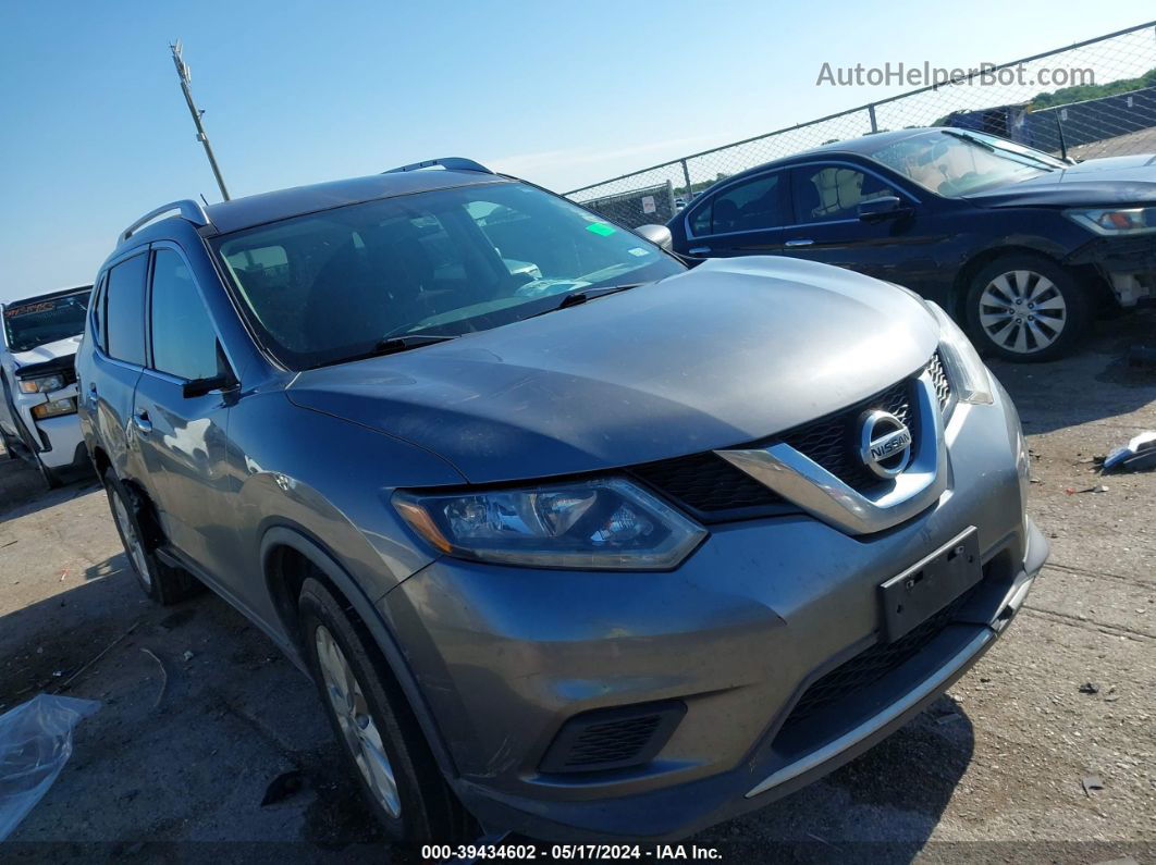 2016 Nissan Rogue S/sl/sv Серый vin: KNMAT2MT1GP711803