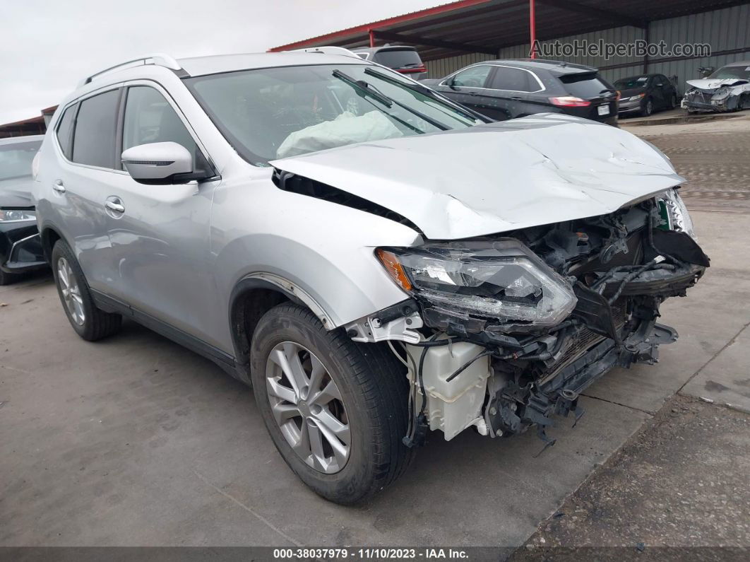 2016 Nissan Rogue Sl/sv/s Silver vin: KNMAT2MT1GP717617