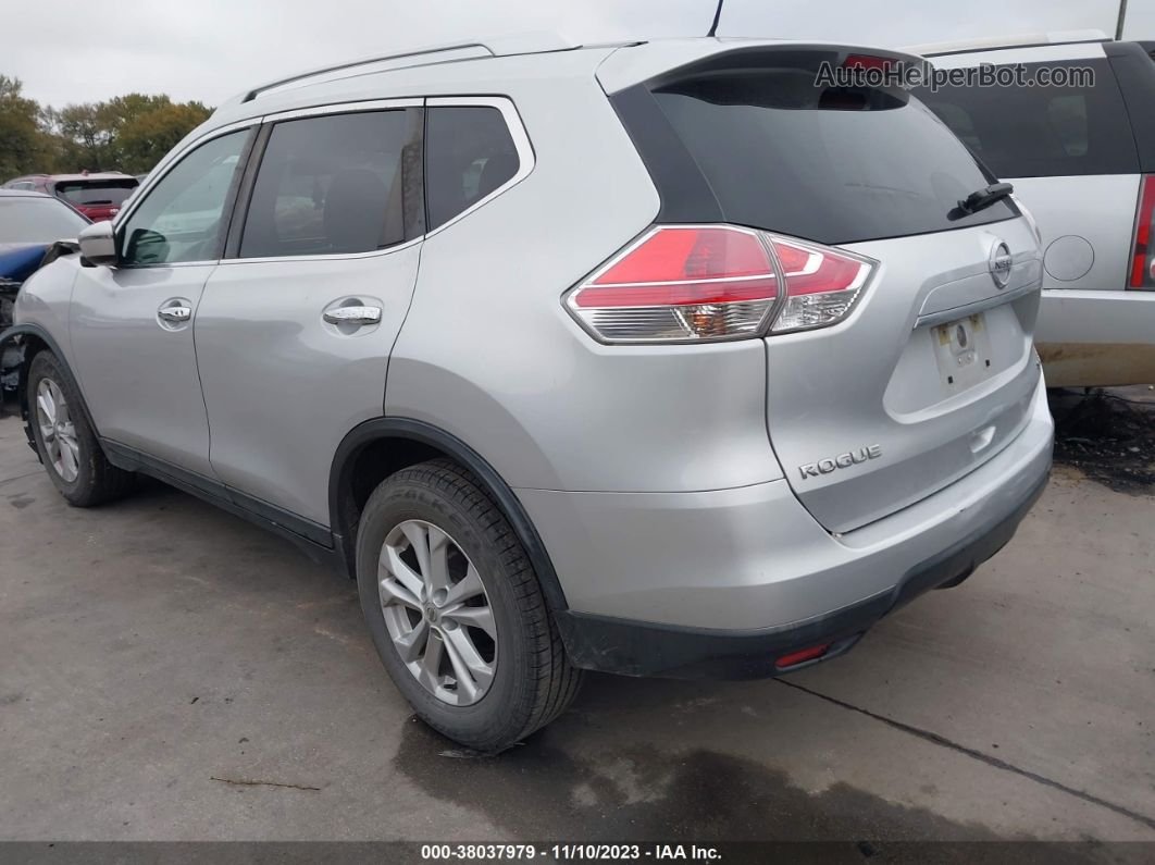 2016 Nissan Rogue Sl/sv/s Silver vin: KNMAT2MT1GP717617