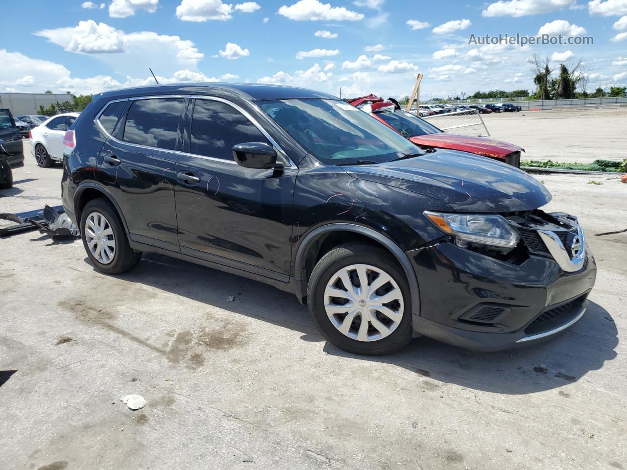 2016 Nissan Rogue S Черный vin: KNMAT2MT1GP731419