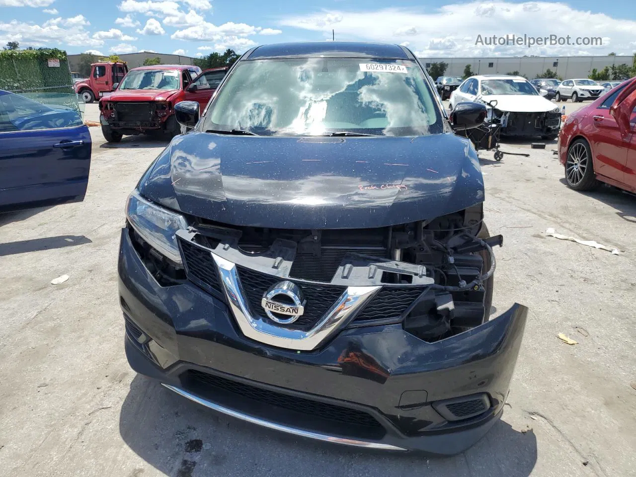 2016 Nissan Rogue S Черный vin: KNMAT2MT1GP731419