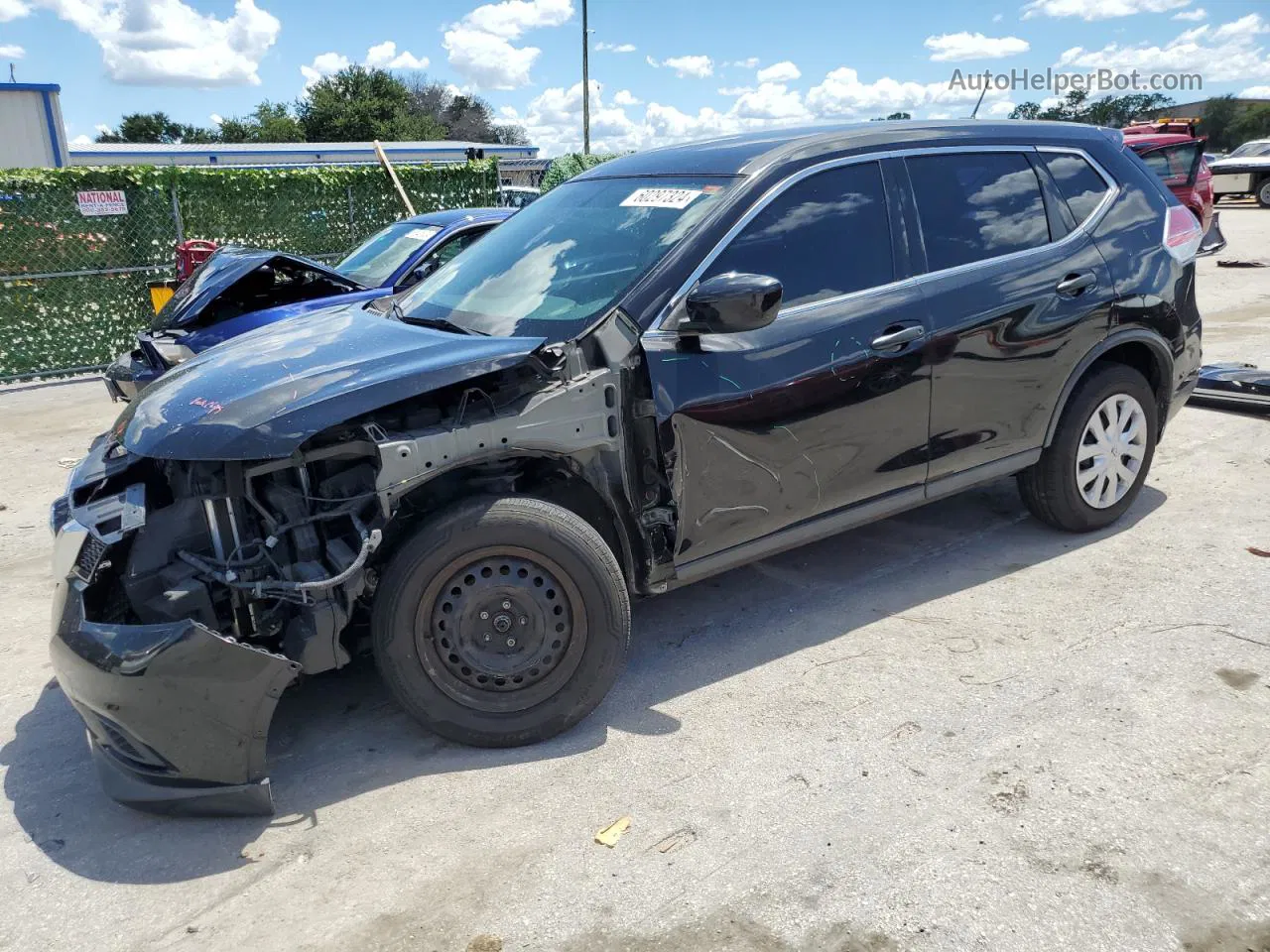 2016 Nissan Rogue S Черный vin: KNMAT2MT1GP731419