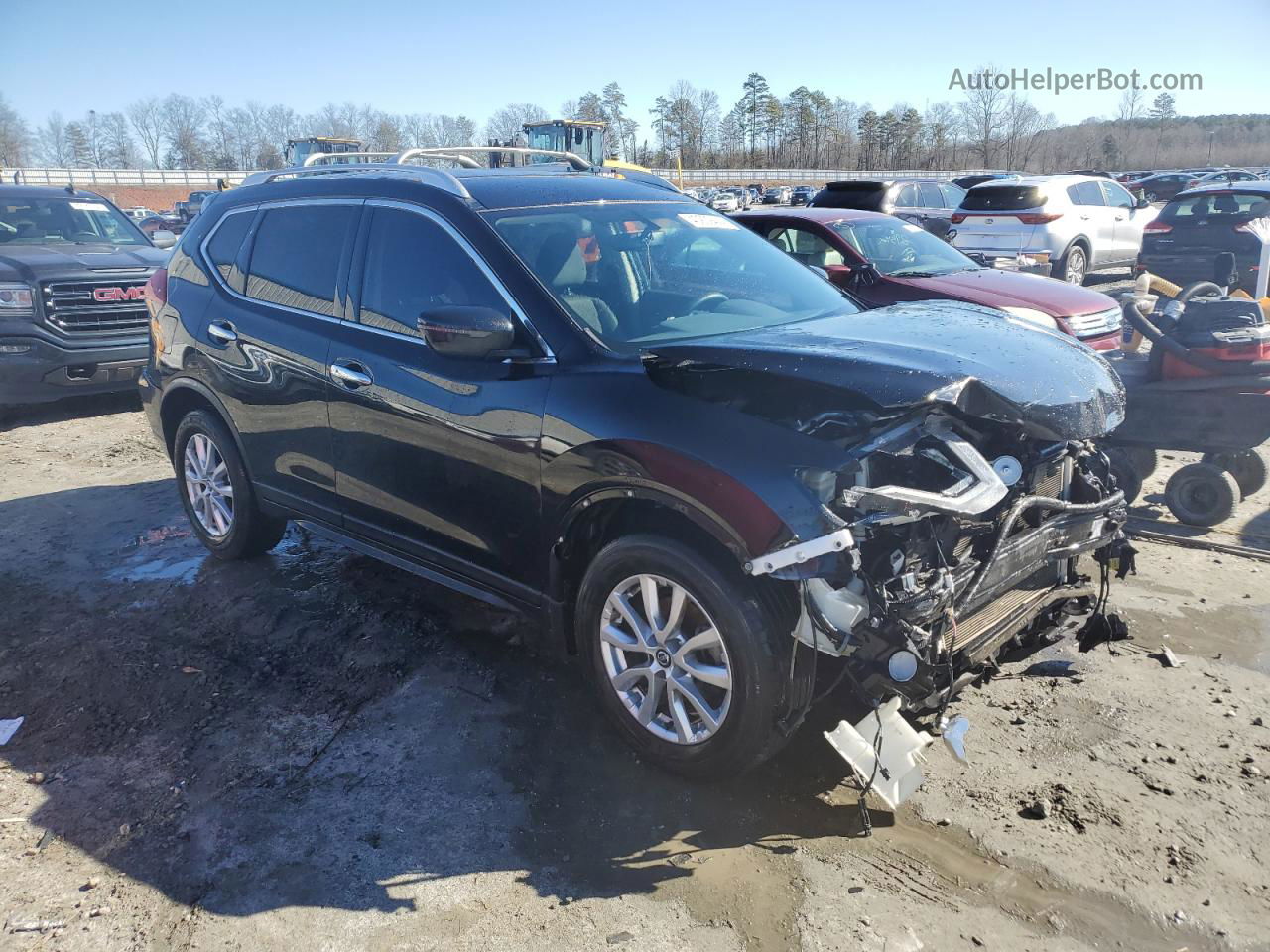 2018 Nissan Rogue S Черный vin: KNMAT2MT1JP606699