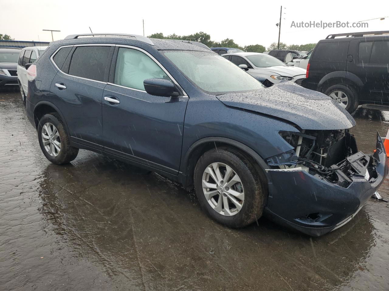 2016 Nissan Rogue S Blue vin: KNMAT2MT2GP623777